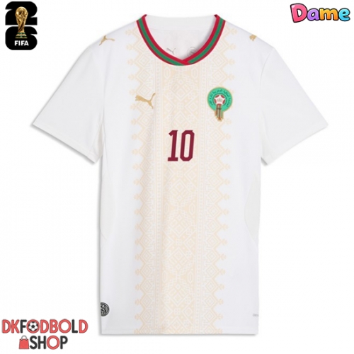 Marokko Brahim Diaz #10 Udebanetrøje Dame VM 2026 Kort ærmer